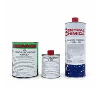 Kit Fondo Epossidico Anticorrosivo per Metallo con Catalizzatore + Diluente - Primer Bicomponente Professionale 1,2 kg - Colore RAL su Richiesta