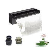 Kit Fontana a Cascata in Acciaio Inox per laghetti Koi e Piscine Fuori Terra, Cascata d'Acqua per Giardino Esterno, Piscina nkler, Fontana Decorativa per Patio