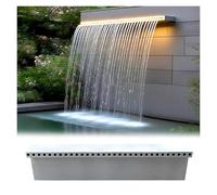 Kit fontana a cascata per piscine, cortili e laghetti, splendidi giochi d'acqua all'aperto con connettore di troppopieno per ponti e giardini, migliora la decorazione del paesaggio
