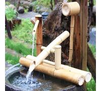 Kit fontana d'acqua, fontana in bambù giapponese con pompa | Strumento per giardino Zen, ideale per il fai da te, per il relax in ambienti interni ed esterni e ispirazioni alla natura