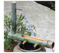 Kit fontana d'acqua in bambù, decorazione da giardino a cascata, per interni ed esterni, ornamento zen a cascata per la casa e il giardino