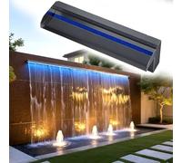 Kit fontana per piscina a cascata, regolabile, per stagni da cortile, acqua esterna, facile da installare, migliora il tuo giardino con il flusso d'acqua Ele