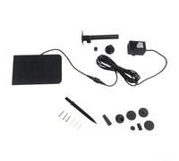 Kit fontana pompa acqua solare ugelli flusso regolabile per stagni esterni vasche per uccelli max 55 cm spray nero