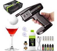 Kit for affumicatore da cocktail, pistola affumicatrice portatile con infusore di fumo, con 5 aromi e 50 ml di liquido for bolle, for cocktail e for esaltare il sapore del cibo