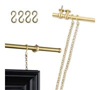 Kit for Appendere Quadri con Binario, Sistema Galleria D'Arte con Binario, Catene e Accessori, Binario Regolabile in Ottone per Quadri per Casa, Ufficio, Negozio (0.95m (37.4in))