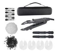 Kit For Extension For Capelli, Bacchetta For Fusione Di Colla Alla Cheratina A Riscaldamento Rapido Con Accessori Risparmio Tempo Efficiente(Black)
