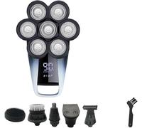 Kit for la cura della barba e dei capelli 6 in 1 con rasoio elettrico a 7 lame for uomo