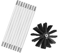 Kit For La Pulizia Del Camino Della Stufa A Pellet - Spazzola For La Pulizia Del Camino Da 100 Mm Con 6 Aste, Kit Flessibile For La Pulizia Del Camino Della Stufa Kit pulizia camino(9 Rods,410mm)