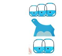 Kit For Modellare La Barba Da 6 Pezzi: Modelli For Barba Di 5 Dimensioni E 1 Pettine For Lo Styling Multifunzionale For Una Cura Perfetta (blu E Trasparente)(Blue)