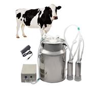 Kit for mungitrice elettrica for mucche, pompa for vuoto a pulsante automatica, portatile, in acciaio inossidabile, potenza di aspirazione regolabile, facile da controllare, arresto automatico quando