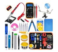 Kit for saldatore, kit for saldatore a temperatura regolabile da 80 W con kit di strumenti di saldatura for tappetino da lavoro con isolamento termico ESD Saldatura(1303-01)