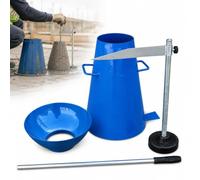 Kit for test cono di slump for calcestruzzo, set di tester di slump industriale con cono in acciaio, asta di compressione, righello, imbuto e piastra di base