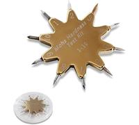 Kit for test di durezza Mohs, Scratch Tester portatile 1-10 con design a stella a dieci punte in oro, tester di durezza for minerali e rocce for geologi, collezionisti e hobbisti