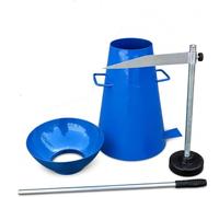 Kit for test di slump in calcestruzzo, cono di slump in acciaio resistente | Cono in acciaio, asta costipatrice, righello di misurazione, imbuto e piastra di base for prove sul campo di lavorabilità