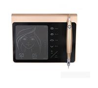 Kit for Trucco Permanente con Penna for Macchina for Tatuaggi for Trucco Permanente Kit for Trucco for Sopracciglia for Labbra/Kit Macchina for Tatuaggi con Motore rotativo (Color : Gold Plug in,