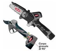 Kit forbice e potatore a batteria Lisam MK 25 E Mikro SG con 3 batterie 2AH e...