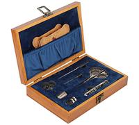 Kit Forbici da Ricamo 7 Pezzi, Strumenti da Cucito in Acciaio Inossidabile Vintage in Stile Europeo con Ditale, Forbici, Tagliafilo, Aghi e Scatola di Legno, per Artigianato, Cucito, Ricamo(D'argento)