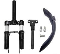 Kit forcella ammortizzatore compatibile con scooter M365 1s Pro Pro2 con cavalletto e anteriore per parafango nero in lega di alluminio set di aggiornamento per una guida fluida comfort e stabilità su