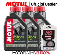 KIT FORCELLA MOTUL FORK OIL HONDA VARADERO 1000 2003 + KIT PARAOLI ARIETE