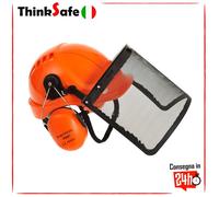 Kit Forestale Con Elmetto, Cuffia E Visiera A Rete
