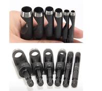 Kit Fori Pelle Acciaio al Carbonio Resistente 6pz per Cinghie e Guarnizioni
