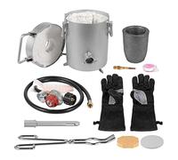 Kit fornace a propano da 28 libbre/12,8 kg con crogiolo e pinze for fusione di oro argento rame 2700 ° F/1482 C Set forgia for in forno,Serie Termica