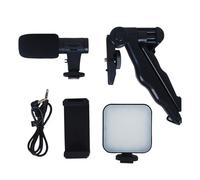 Kit fotocamera per vlogging, kit video fotocamera per smartphone Creatore | Kit Vlogger porta telefono su treppiede per registrazione e streaming live