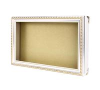 Kit fotografico 3D con impronte di piedi per neonato con cornice in legno