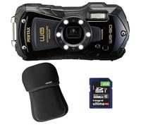 Kit fotografico personalizzato creato utilizzando PENTAX Compact étanche WG-90 Noir + Etui + SD