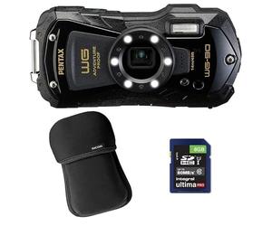 Kit fotografico personalizzato creato utilizzando PENTAX Compact étanche WG-90 Noir + Etui + SD