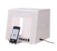 Kit Fotografico Professionale per Gioielli, Mini Studio Fotografico per Gioielli, Tenda per Riprese di Gioielli con Piattaforma Girevole a 360°, 4 Luci di Riempimento a Luminosità Regolabile,T20