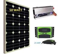 Kit Fotovoltaico 05 KW Giornaliero Pwm Inverter 1500w Isola Solare Pannello 50W