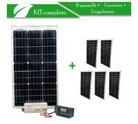 kit fotovoltaico 100W 12V pannello solare policristallino barca camper casa kit