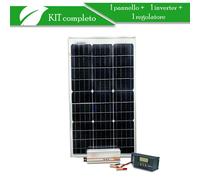 kit fotovoltaico 100W 12V pannello solare policristallino barca camper casa kit