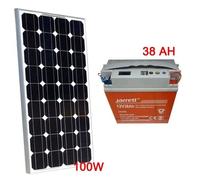 Kit Fotovoltaico 1KW Pwm Pannello Solare 12V 100W BATTERIA 12V 38AH Display Usb