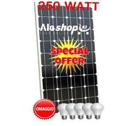 KIT FOTOVOLTAICO 2 KW PANNELLO 250W CAMPER NAUTICA ACCUMULO PER BATTREIA