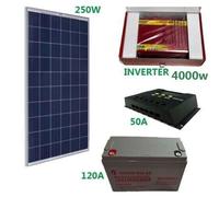 Kit Fotovoltaico 2 KW Pwm Inverter 4000W Pannello Solare 250W regolatore 50 amp
