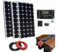 KIT FOTOVOLTAICO 3KW GIORNALIERO INVERTER 6000W PANNELLO ENERGIA batteria 150 ah