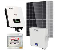 KIT FOTOVOLTAICO 3KW MONOFASE TIER INVERTER AFORE V-TAC 3,6KW ACCUMULO 5,12KW VT-440KIT-352-36A-5-LEDKIT440T-36A-5-GREY V-TAC SOLAR
