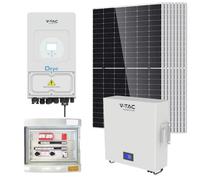 KIT FOTOVOLTAICO 3KW MONOFASE TIER1 INVERTER DEYE V-TAC 3,6KW ACCUMULO 5,12KW VT-440KIT-352-36-5A-LEDKIT440T-36-5-GREY V-TAC SOLAR