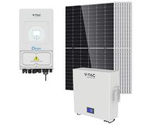 KIT FOTOVOLTAICO 3KW MONOFASE TIER1 INVERTER DEYE V-TAC 3,6KW ACCUMULO 5,12KW VT-440KIT-352-36-5A-LEDKIT440T-36-5-GREY-NQ V-TAC SOLAR