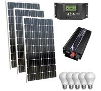 Kit Fotovoltaico 3KW Pwm Inverter 2000W Pannello Solare 300W regolatore 30 amp