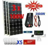 Kit Fotovoltaico 3KW Pwm Inverter 2000W Pannello Solare 300W regolatore 50 amp