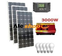 Kit Fotovoltaico 3KW Pwm Inverter 3000W Pannello Solare 300W regolatore 50 amp