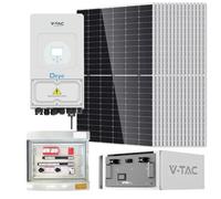KIT FOTOVOLTAICO 6,16KW MONOFASE T. INVERTER DEYE V-TAC 6KW ACCUMULO 9,6KW RACK VT-440KIT-616-6-9R-LEDKIT440T-6-9RACK-GREY V-TAC SOLAR