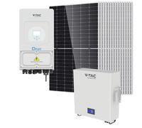 KIT FOTOVOLTAICO 6,16KW MONOFASE TIER1 INVERTER DEYE V-TAC 6KW ACCUMULO 5,12KW VT-440KIT-616-6-1X5-LEDKIT440T-6-5-GREY-NQ V-TAC SOLAR
