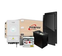 KIT Fotovoltaico Monofase Completo 5KW Con 12 Moduli 410W Batteria 10KWh, Batteria di Accumulo 9.6kWh, Inverter Ibrido 5kW, Quadro AC/DC Monofase 5kW 1 Stringa 1 MPPT