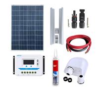 Kit fotovoltaico pannello solare 100W camper regolatore PWM