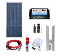 Kit fotovoltaico pannello solare 150W camper staffe cavi