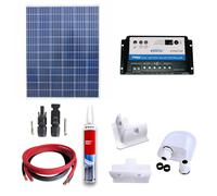 Kit fotovoltaico pannello solare 200W camper staffe cavi